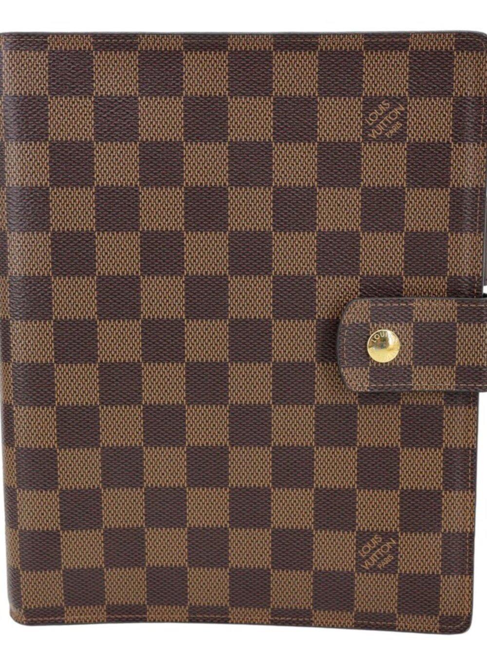 Louis Vuitton  Ring Agenda Large Damier Ebene Cover Brown